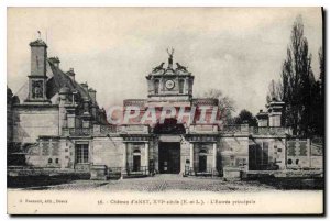 Old Postcard Chateau d'Anet century XVI E and L the main entrance