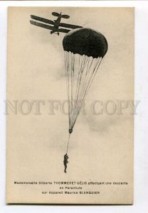 415340 FRANCE Gilberte Thommeret Gelis woman jumping with a parachute postcard