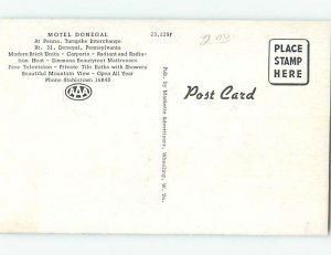 Pre-1980 MOTEL SCENE Donegal - Near Mount Pleasant & Pittsburgh PA AD8925