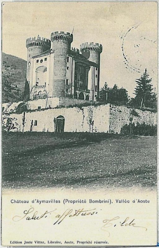 CARTOLINA d'Epoca AOSTA provincia - Aymavilles 1905