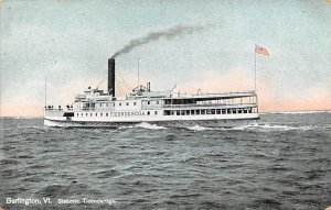 Steamer Ticonderoga River Steamship Burlington, Vermont, USA Ferry Boat Ship 