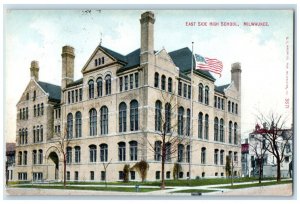 1910 East Side High School Building Milwaukee Wisconsin Vintage Antique Postcard