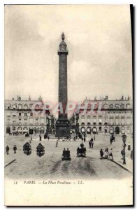 Postcard Old Paris Place Vendome