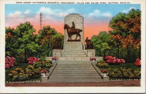 John Henry Patterson Memorial Monument Hills Dales Park Dayton Ohio Linen C118