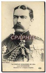 Old Postcard The Europen Conflict in Lord Kitchener English War Minister