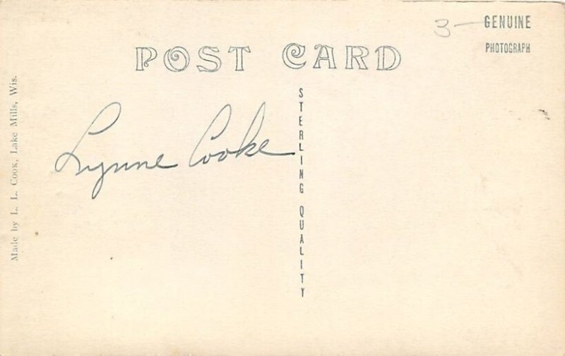 Sheldon Iowa~City Park Drive~Fence~1920s Real Photo Postcard~RPPC