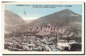 Postcard Old Embrun Vue Generale Deep Valley of Crevoux Parpaillon right peak...