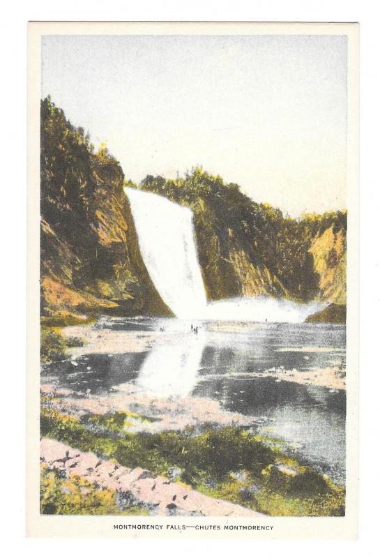 Canada Chutes Montmorency Falls Quebec Vintage Waterfall Postcard