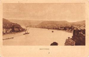 Boppard Germany Birdseye View Of River Scenic Antique Postcard K18900