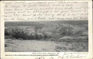 Harmony Maine ME Bird's Eye View c1910 Vintage Postcard