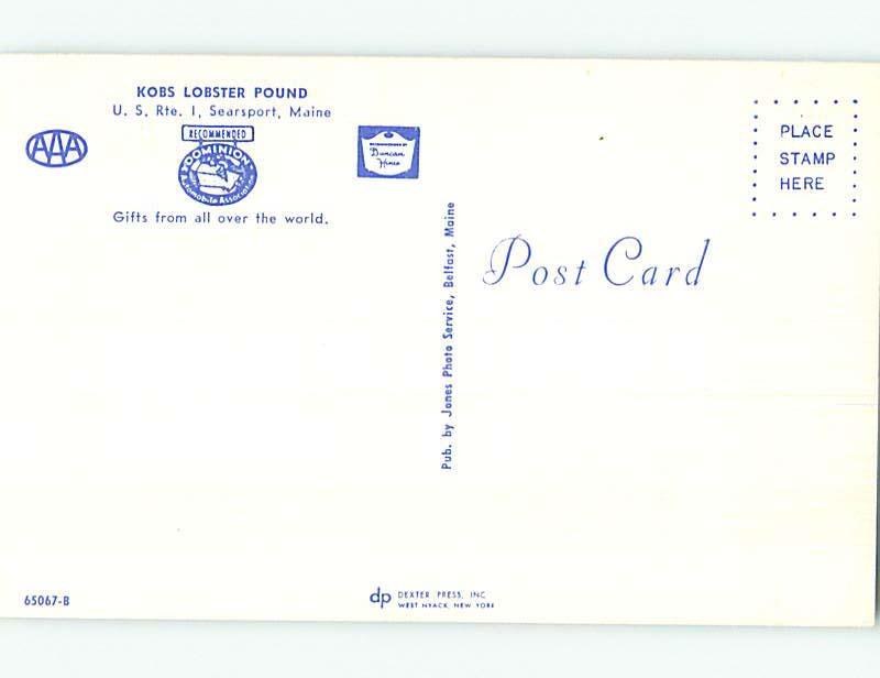 Unused Pre-1980 LOBSTER POUND RESTAURANT Searsport Maine ME hs4286