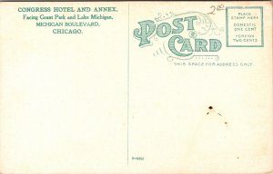 Private Banquet Room Congress Hotel Annex Michigan Blvd Chicago IL Postcard  