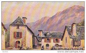 AS, Old Houses In The Village Of Goust (Pyrénées-Atlantiques), France, 1900...