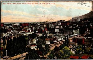 Salt Lake City from Belfry of the Unihalle UT UDB Vintage Postcard B59