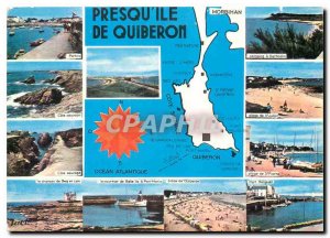 Postcard Modern Presqu island of Quiberon His websites Tourist Portivy Cote S...