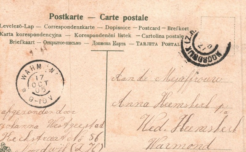 Vintage Postcard 1905 Toekomstbeeld Fantasy Imagination Comic Card 