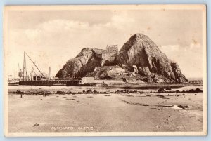 Dunbarton West Dunbartonshire Scotland Postcard Dunbarton Castle 1955