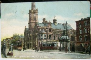 England Town Hall Talbot Square Blackpool - posted 1908