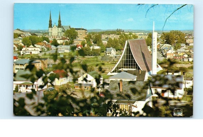 *Jonquiere Quebec Canada St. Dominique St. Raphael Church Vintage Postcard C12