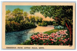 1941 Greetings From Little Falls Lake Trees Minnesota MN Correspondence Postcard