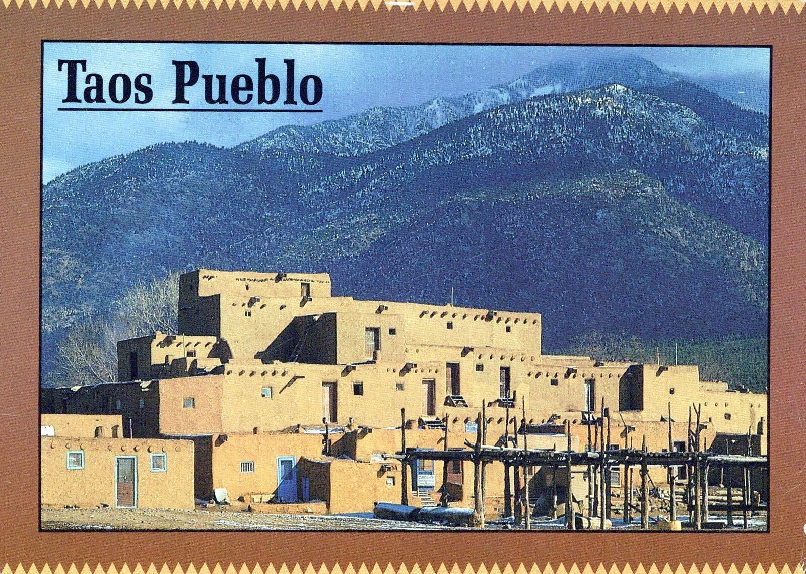 Vintage Postcard Continental Size Taos Pueblo New Mexico Latin And South America Mexico 4759