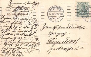 L088 Germany 1912 Hannover Herrenhaeuser Allee Street vintage postcard