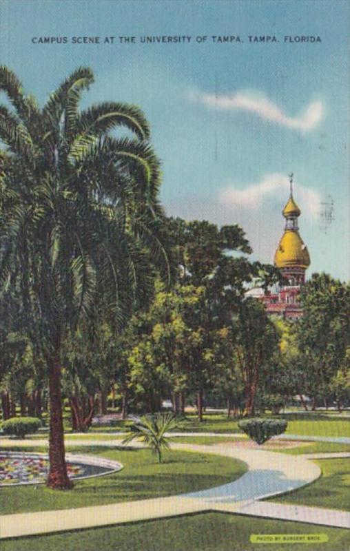 Florida Tampa Campus Scene At The University Of Tampa 1939