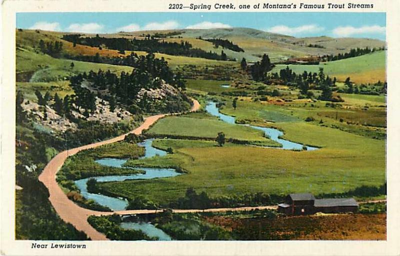 Spring Creek near Lewistown MT One of  Montana's Famous Trout Streams Linen