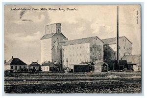 c1910 Saskatchewan Flour Mills Moose Jaw Canada Foreign RPO Postcard 