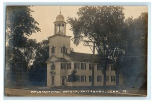 c1910's Congregational Church Salisbury Connecticut CT RPPC Photo Postcard