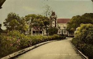 St. Lucia, B.W.I., Government House (1930s) Postcard