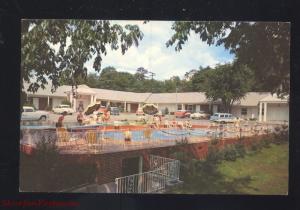 NASHVILLE TENNESSEE MERCURY COURT MOTEL SWIMMING POOL OLD CARS POSTCARD