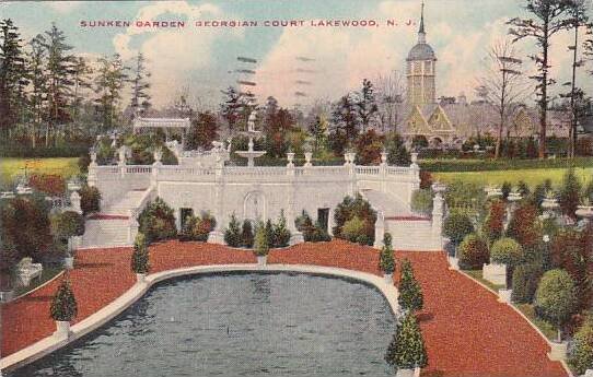New Jersey Lakewood Sunken Garden Georgian Court Lakewood 1910