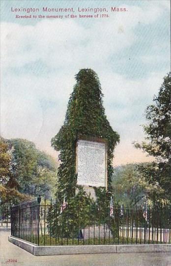 Massachusetts Lexington Monument 1910