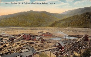 Kellogg Idaho Bunker Hill & Sullivan Bldgs., Color Lithograph PC U15263