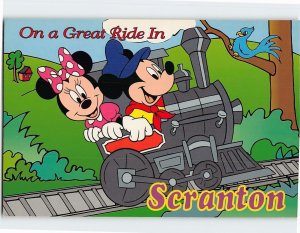 M-161560 Mickey and Minnie Enjoy a Steam Train Ride in Scranton Pennsylvania USA