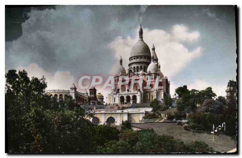 Postcard Old Paris Strolling Basilique du Sacre Coeur in Montmartre