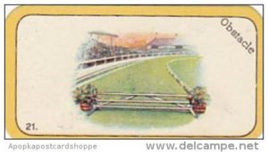 Carreras Cigarette Card Greyhound Racing Game No 21 Obstacle