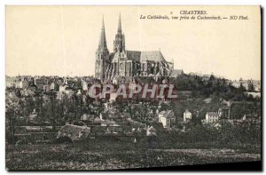 Old Postcard Chartres The Cathedral View from Cachembach
