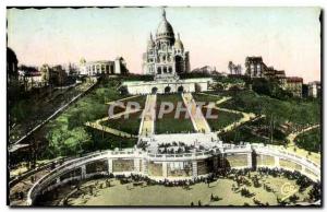 Paris Old Postcard Basilique du Sacre Coeur and & # monumental 39escalier