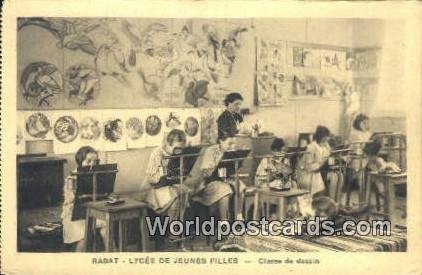 Classe de dessin, Lycee de Jeunes Filles Rabat Eqypt Unused 