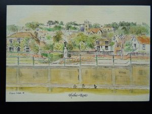 Kent HYTHE Artist Illustration c1980s Postcard by Diane Setek