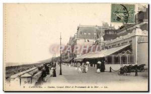 Cabourg Postcard Old Casino grand hotel and walk to the sea