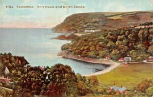 SALCOMBE DEVON ENGLAND~BOLT HEAD & NORTH SANDS~1916 POSTCARD