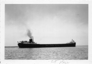 J56/ Snapshot Photograph Photo c1940s Great Lakes Ship E.T. Weir 55