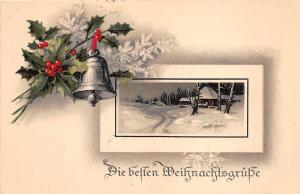 BG20297 mistletoe winter landscape bell  weihnachten christmas germany