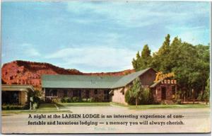 Larsen Lodge, Kanab Utah Motel Vintage Postcard G08