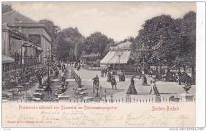 BADEN-BADEN, Germany, 1900-1910'S; Promenade Wahrend Des Conzertes Im Convers...