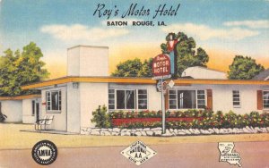 Baton Rouge Louisiana Roy's Motor Hotel Vintage Postcard AA32079