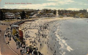 Surf Bathing, Coogee Beach, Sydney, Australia 1913 Vintage Postcard